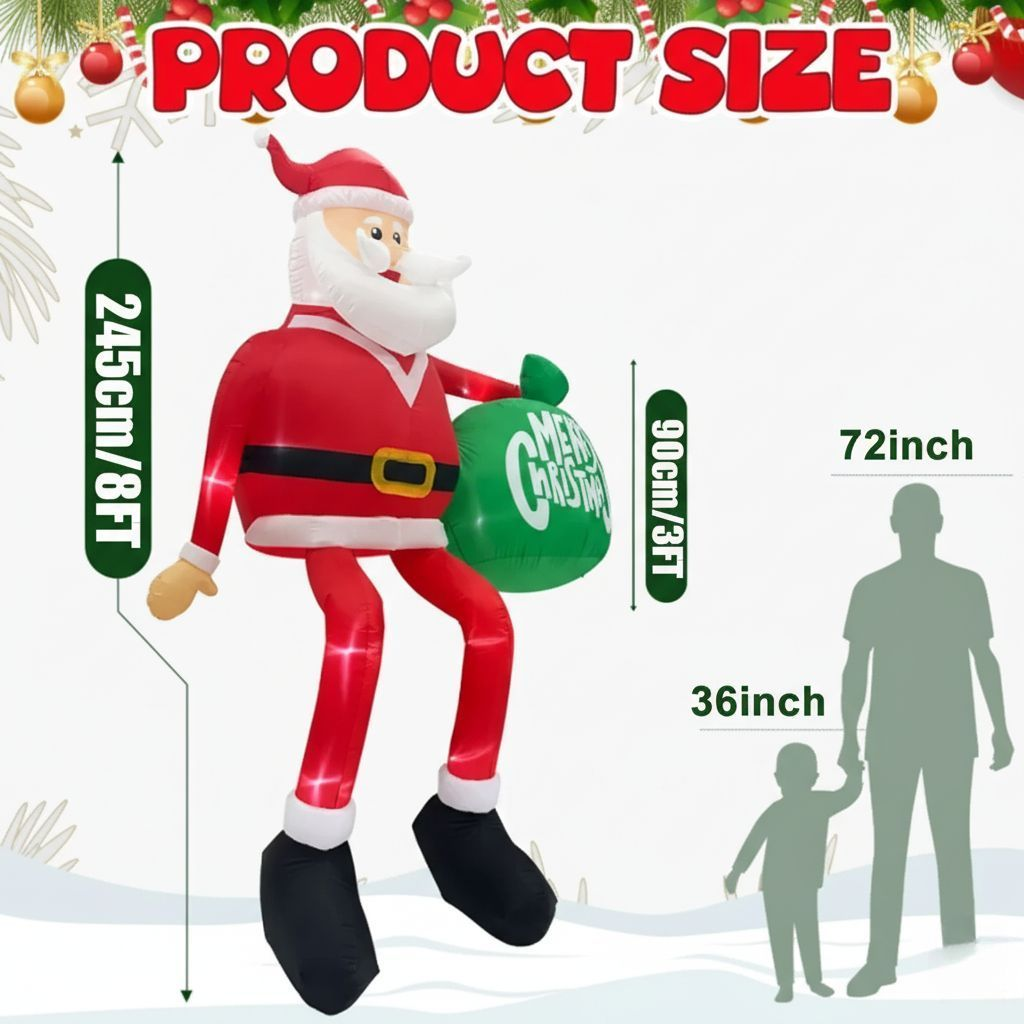 Large Inflatable LED Garden Gnome Decoration