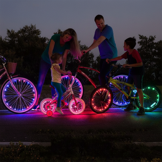 Bright Bike Wheel Light with Digital Display - Cofik