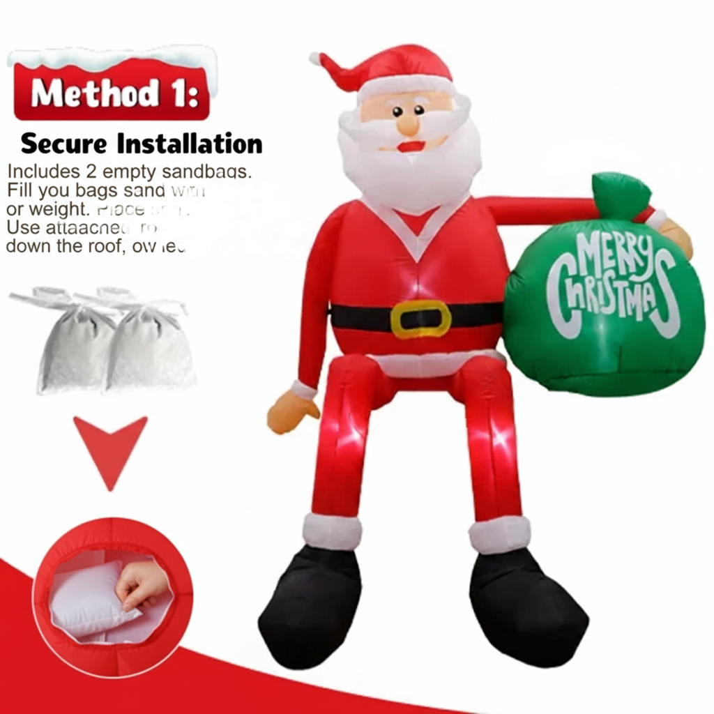 Large Inflatable LED Garden Gnome Decoration