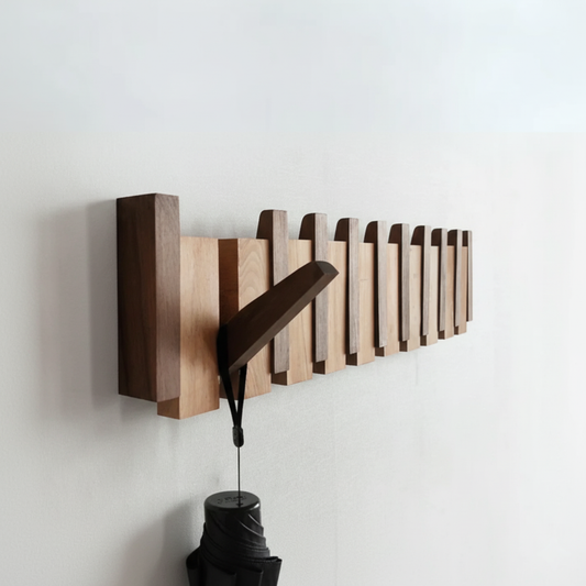 Traditional Wood Hall Tree Coat Rack - Cofik