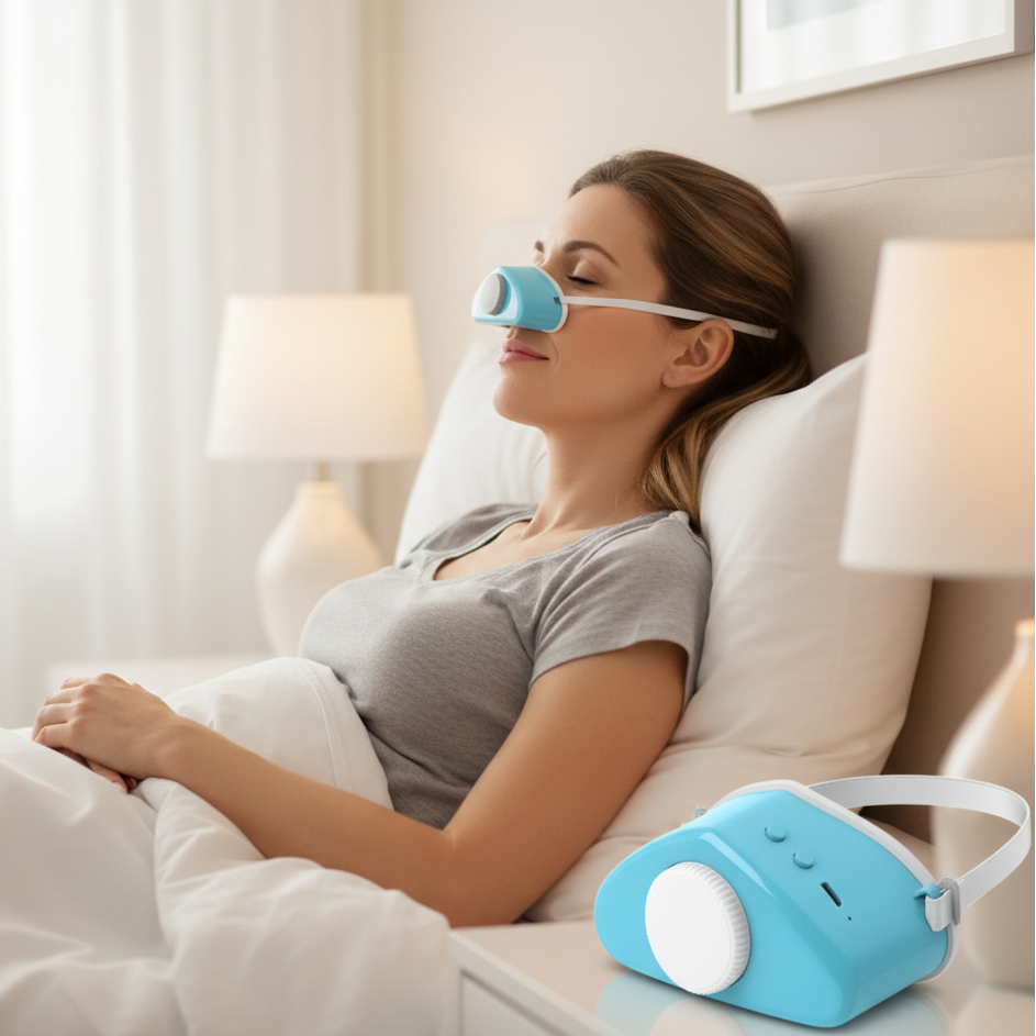 Compact Sleep Apnea Relief Mask Device