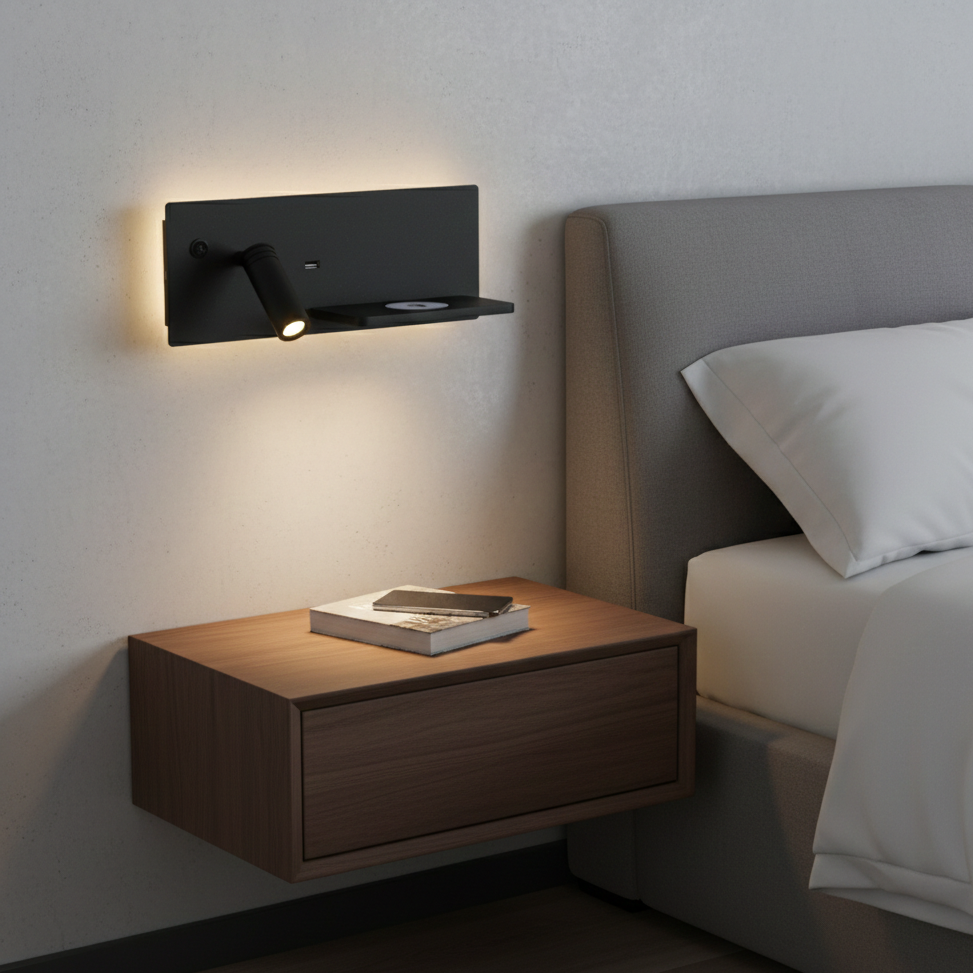 Smart LED Wall Light with USB and Storage - Cofik