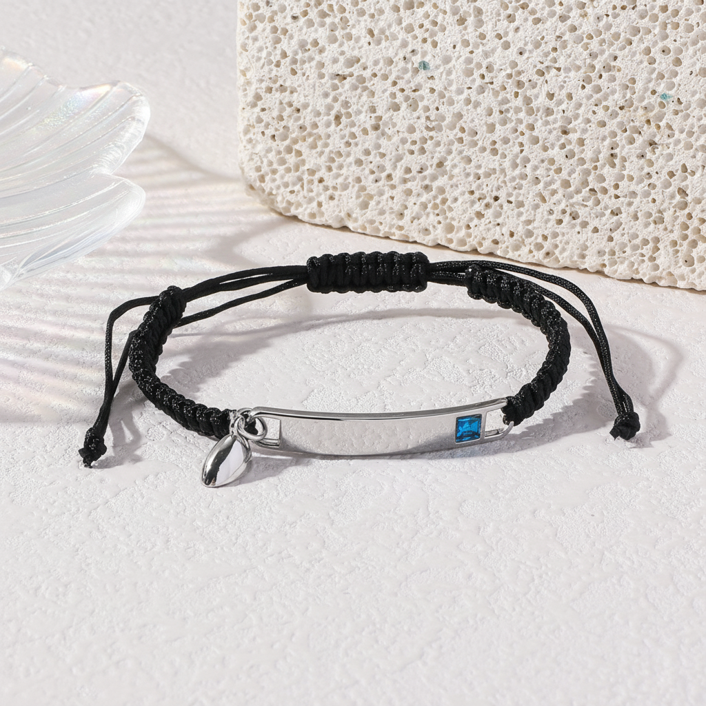 Customizable Couples Heart Magnet Bracelet Set