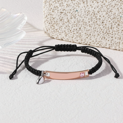 Customizable Couples Heart Magnet Bracelet Set