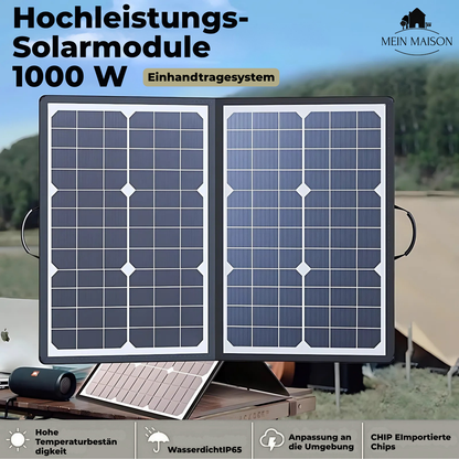 Portable 1000W Solar Power Kit for Outdoor Use