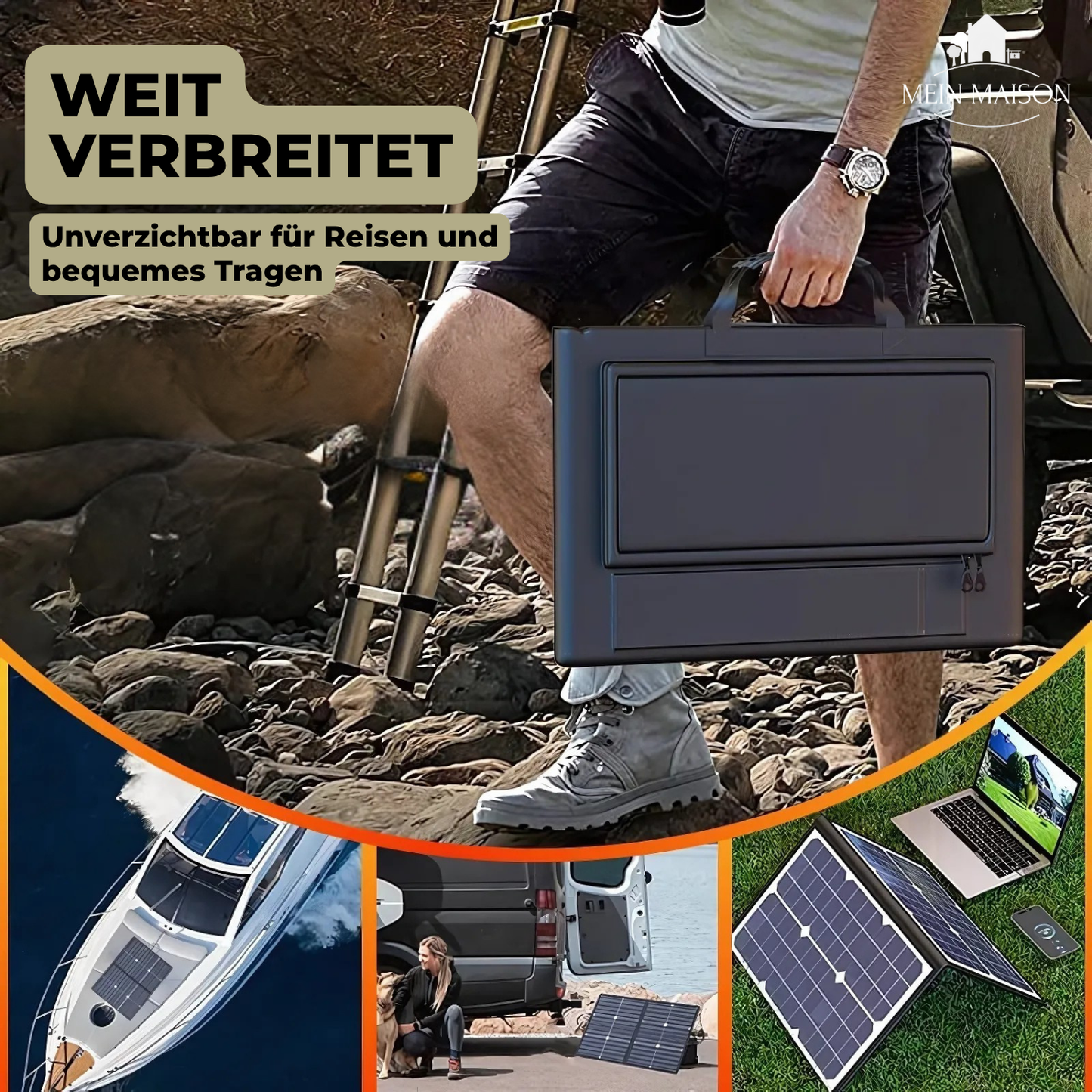 Portable 1000W Solar Power Kit for Outdoor Use