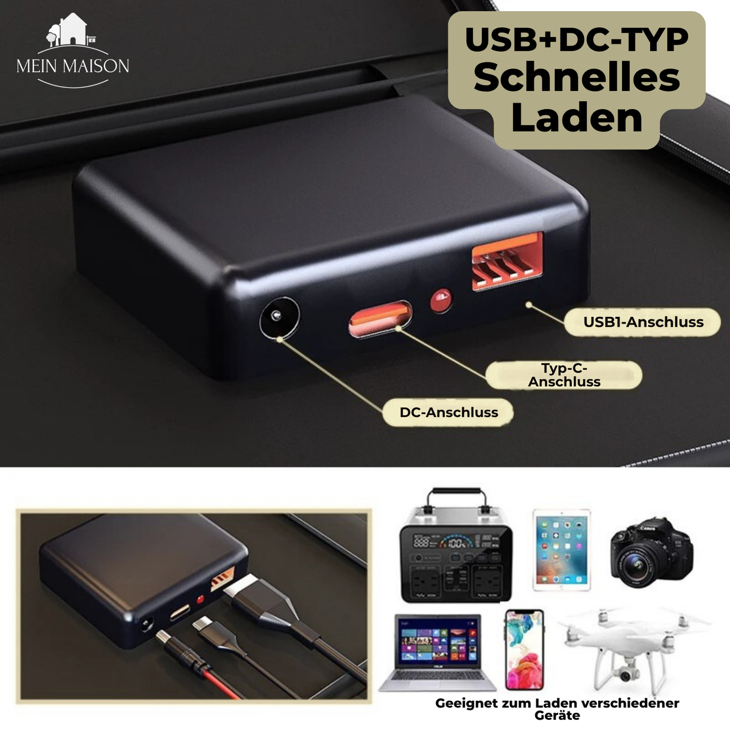Portable 1000W Solar Power Kit for Outdoor Use