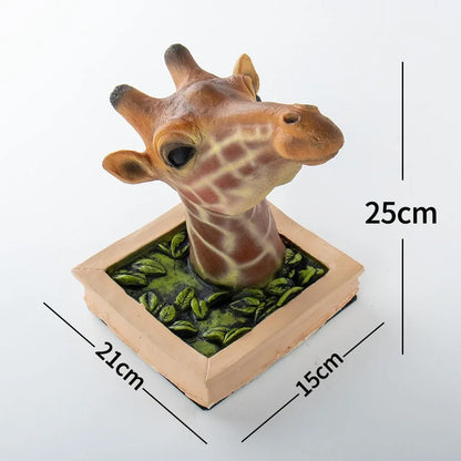 Realistic Giraffe Wall Art 3D Figure Decoration