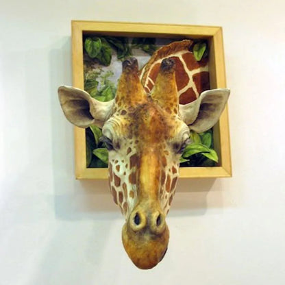 Realistic Giraffe Wall Art 3D Figure Decoration