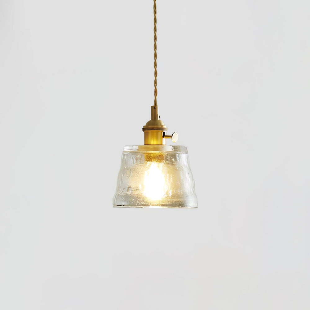 Elegant Clear Glass Hanging Lamp For Home Decor