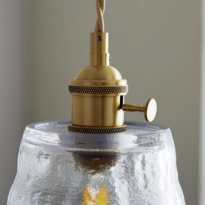 Elegant Clear Glass Hanging Lamp For Home Decor