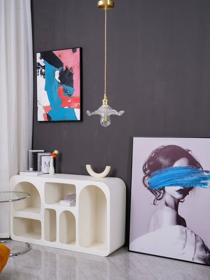 Elegant Glass Floral Hanging Light