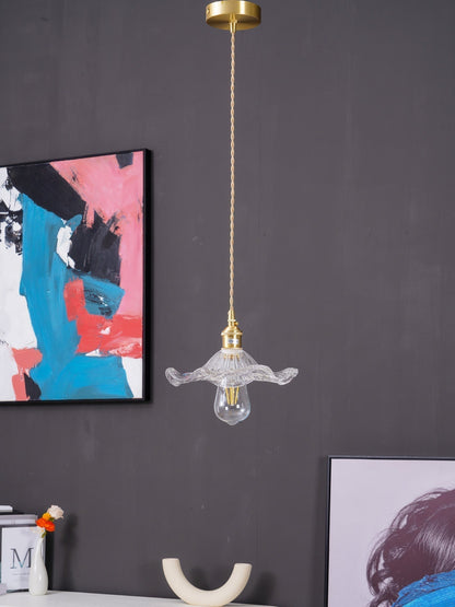 Elegant Glass Floral Hanging Light