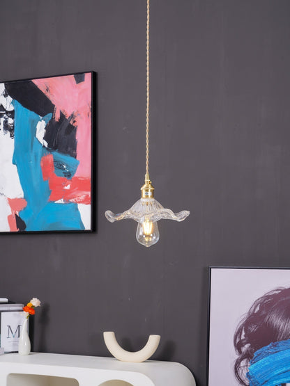 Elegant Glass Floral Hanging Light