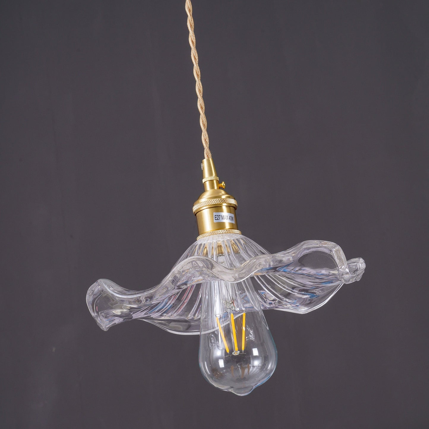 Elegant Glass Floral Hanging Light