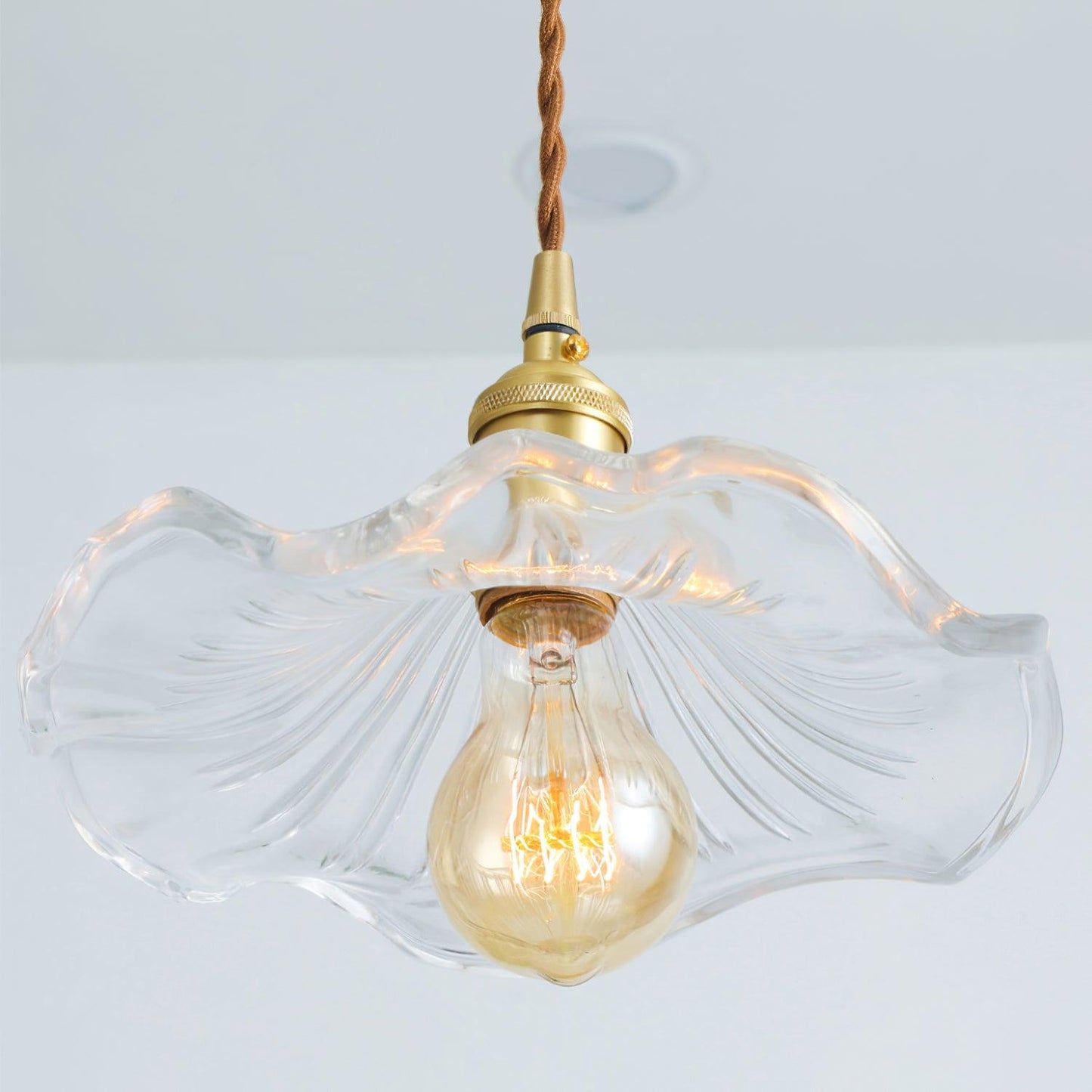Elegant Glass Floral Hanging Light