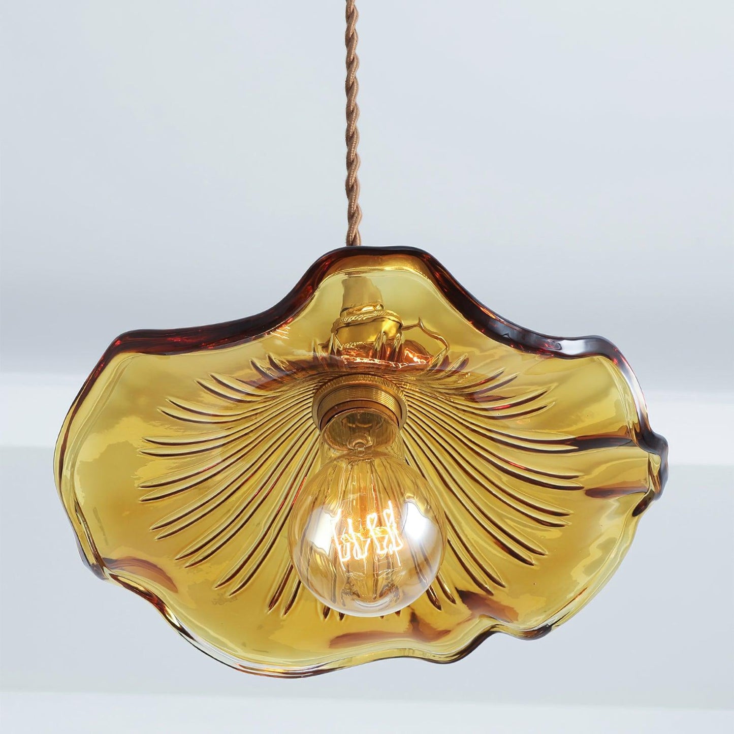 Elegant Glass Floral Hanging Light