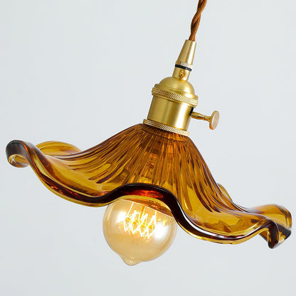 Elegant Glass Floral Hanging Light