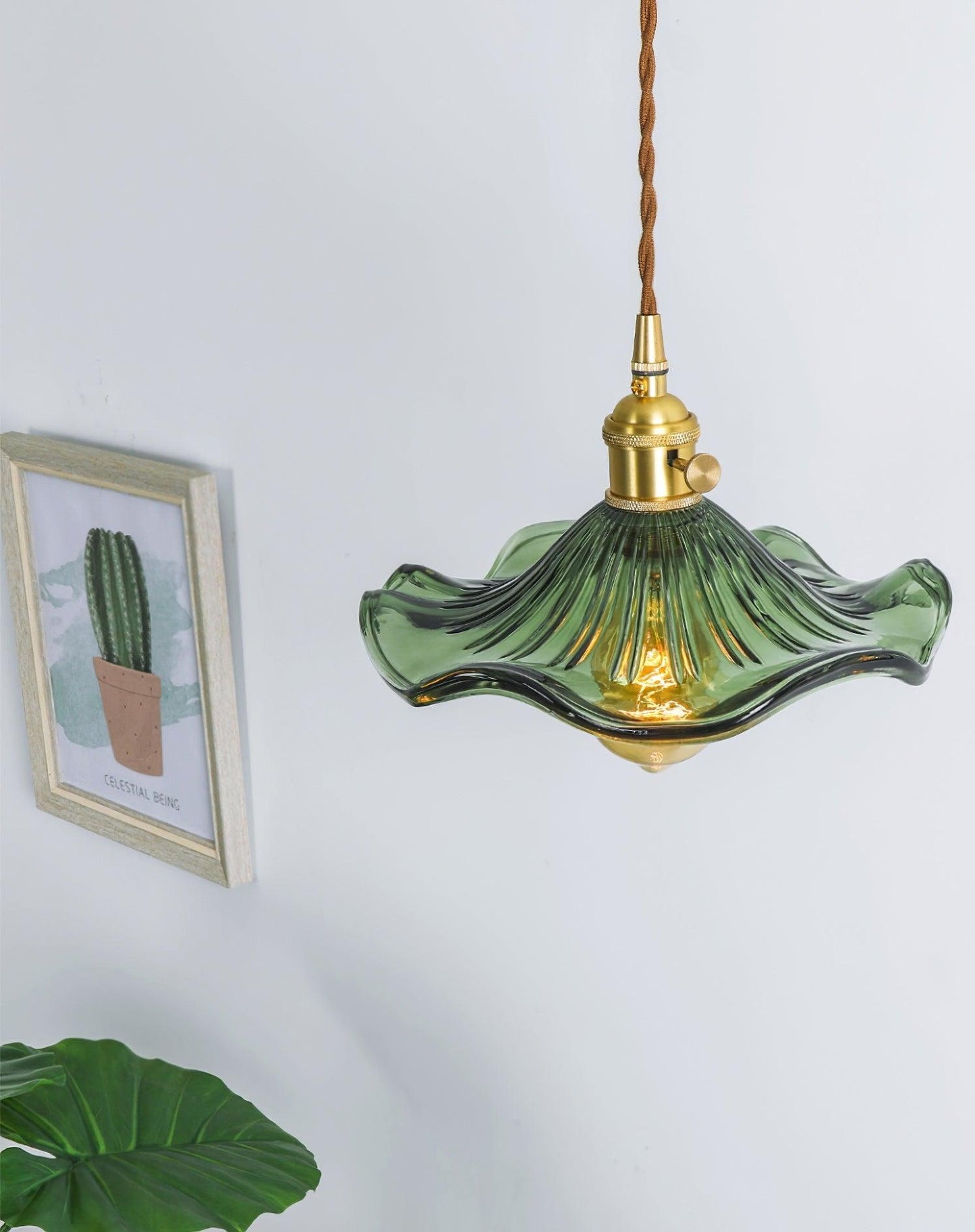 Elegant Glass Floral Hanging Light