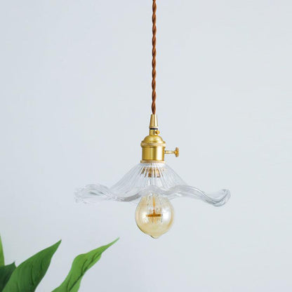 Elegant Glass Floral Hanging Light - Cofik