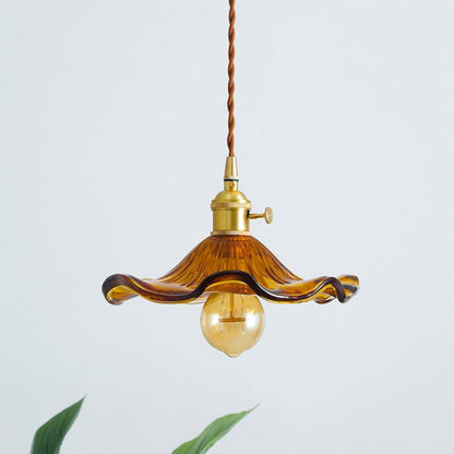 Elegant Glass Floral Hanging Light