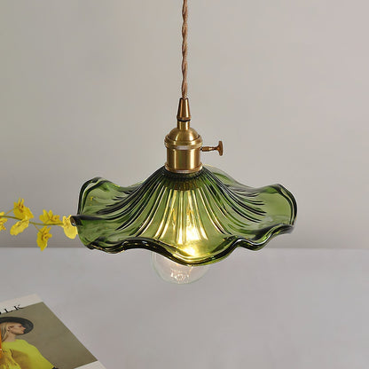 Elegant Glass Floral Hanging Light