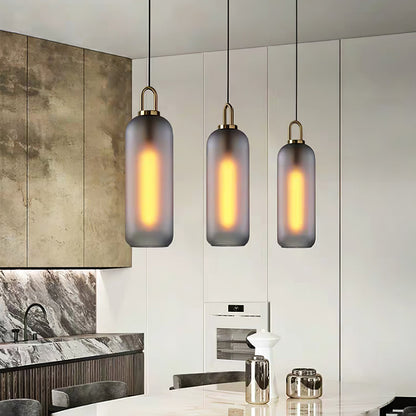 Sleek Glass Pendant Light Modern Ceiling Fixture