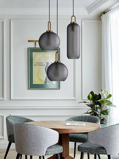 Sleek Glass Pendant Light Modern Ceiling Fixture