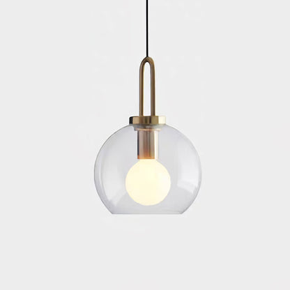 Sleek Glass Pendant Light Modern Ceiling Fixture