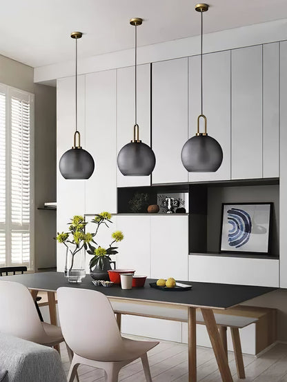 Sleek Glass Pendant Light Modern Ceiling Fixture