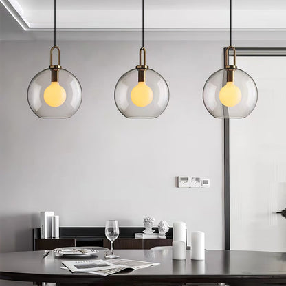 Sleek Glass Pendant Light Modern Ceiling Fixture