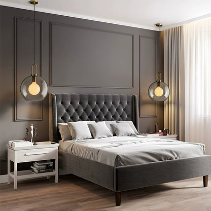 Sleek Glass Pendant Light Modern Ceiling Fixture