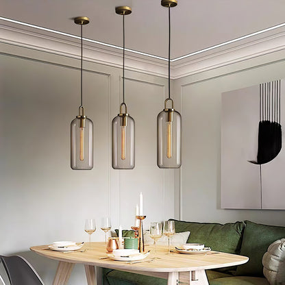 Sleek Glass Pendant Light Modern Ceiling Fixture