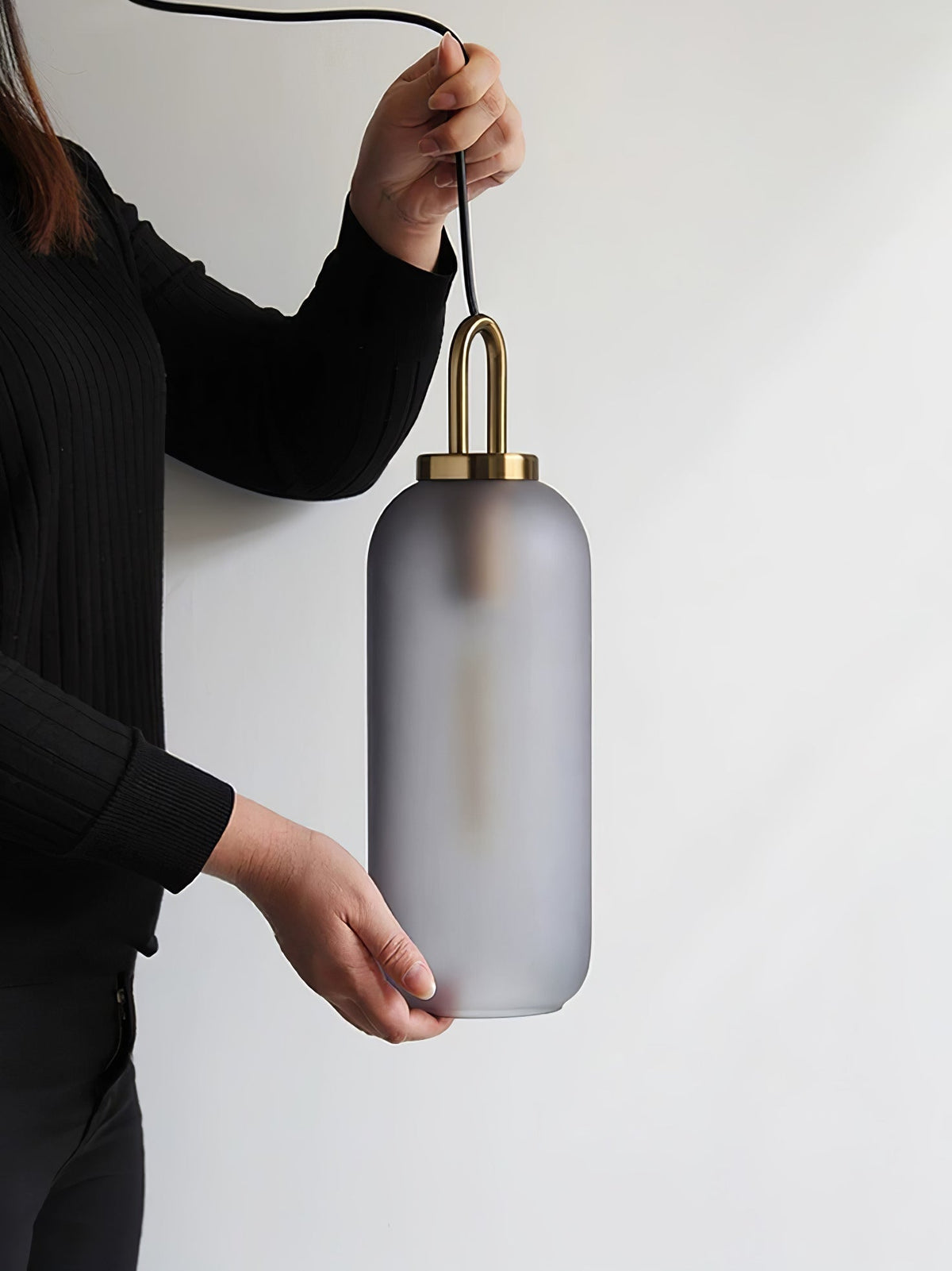 Sleek Glass Pendant Light Modern Ceiling Fixture