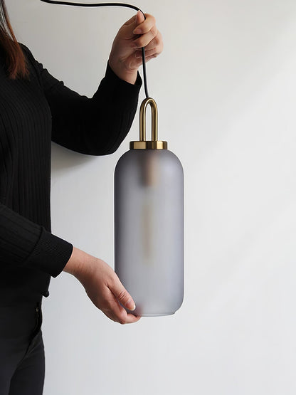 Sleek Glass Pendant Light Modern Ceiling Fixture