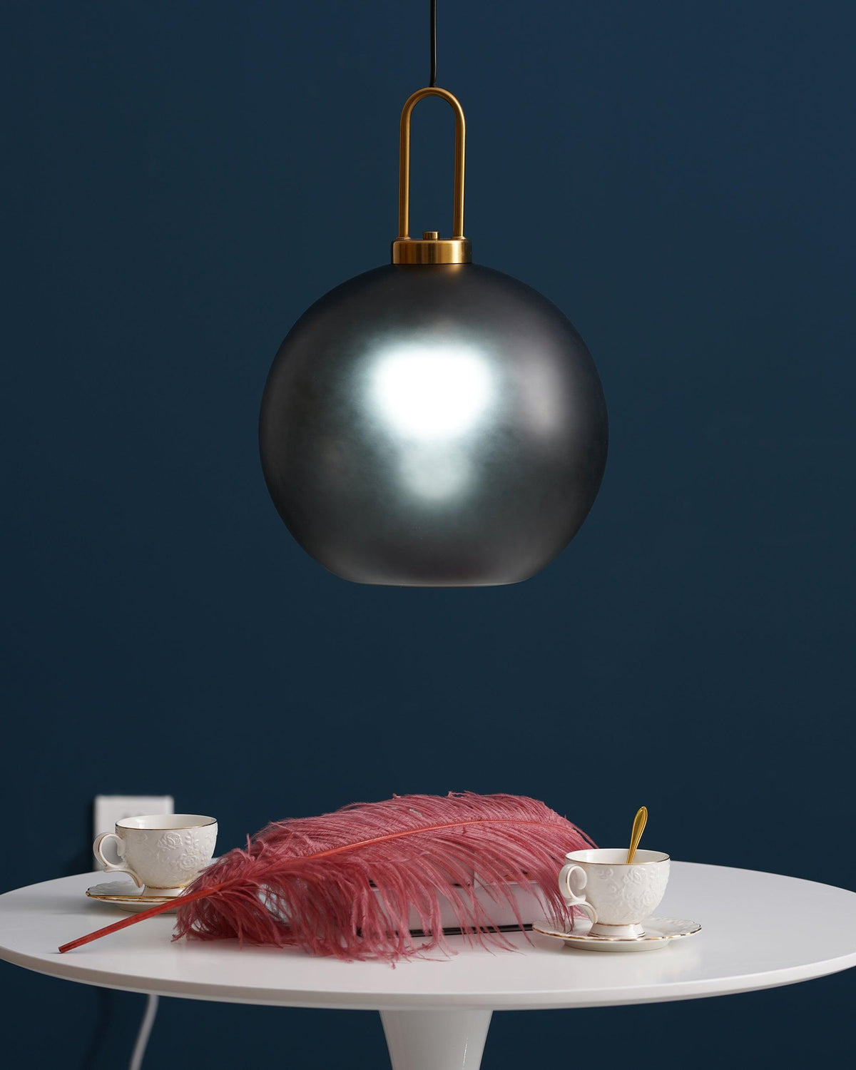 Sleek Glass Pendant Light Modern Ceiling Fixture