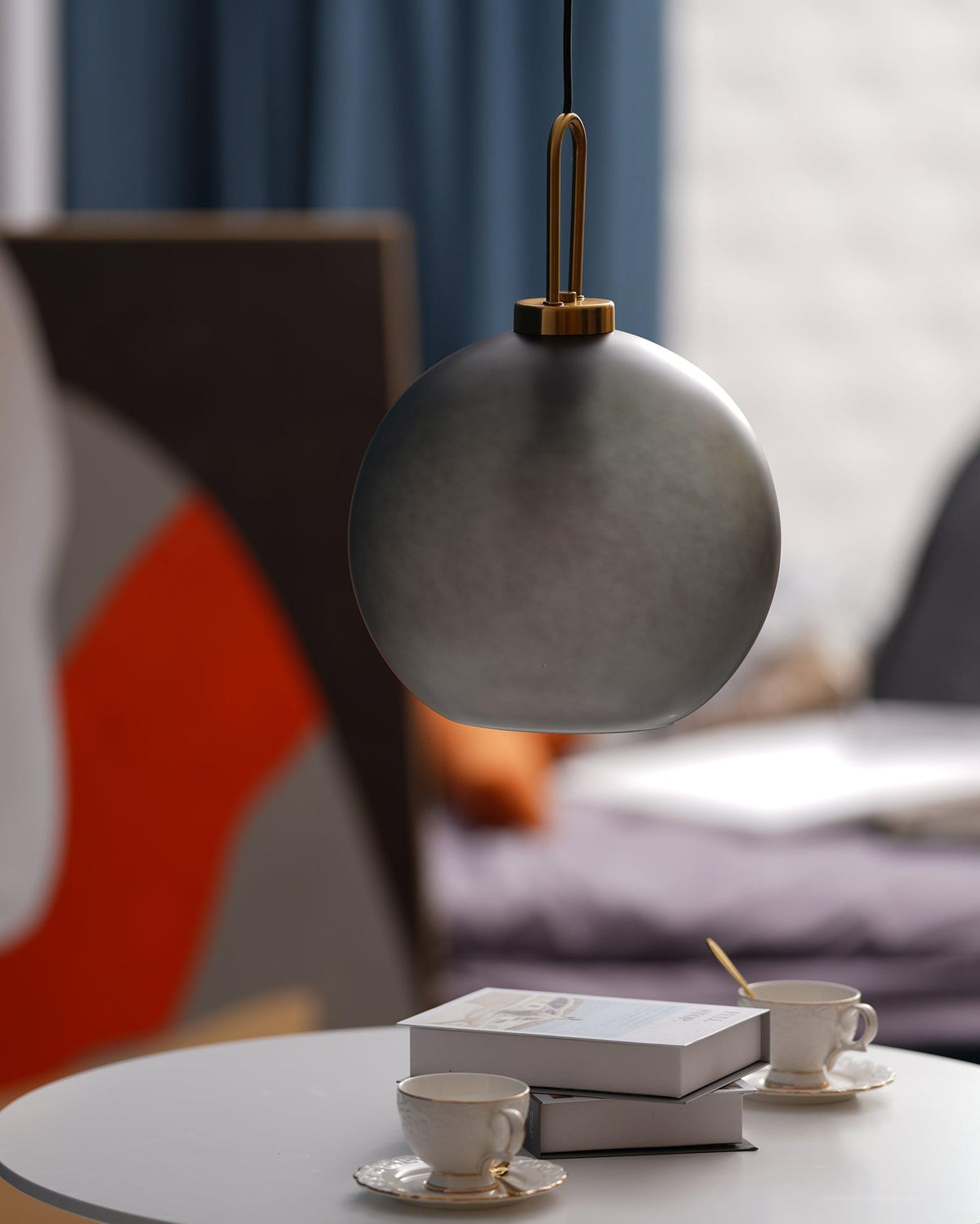 Sleek Glass Pendant Light Modern Ceiling Fixture