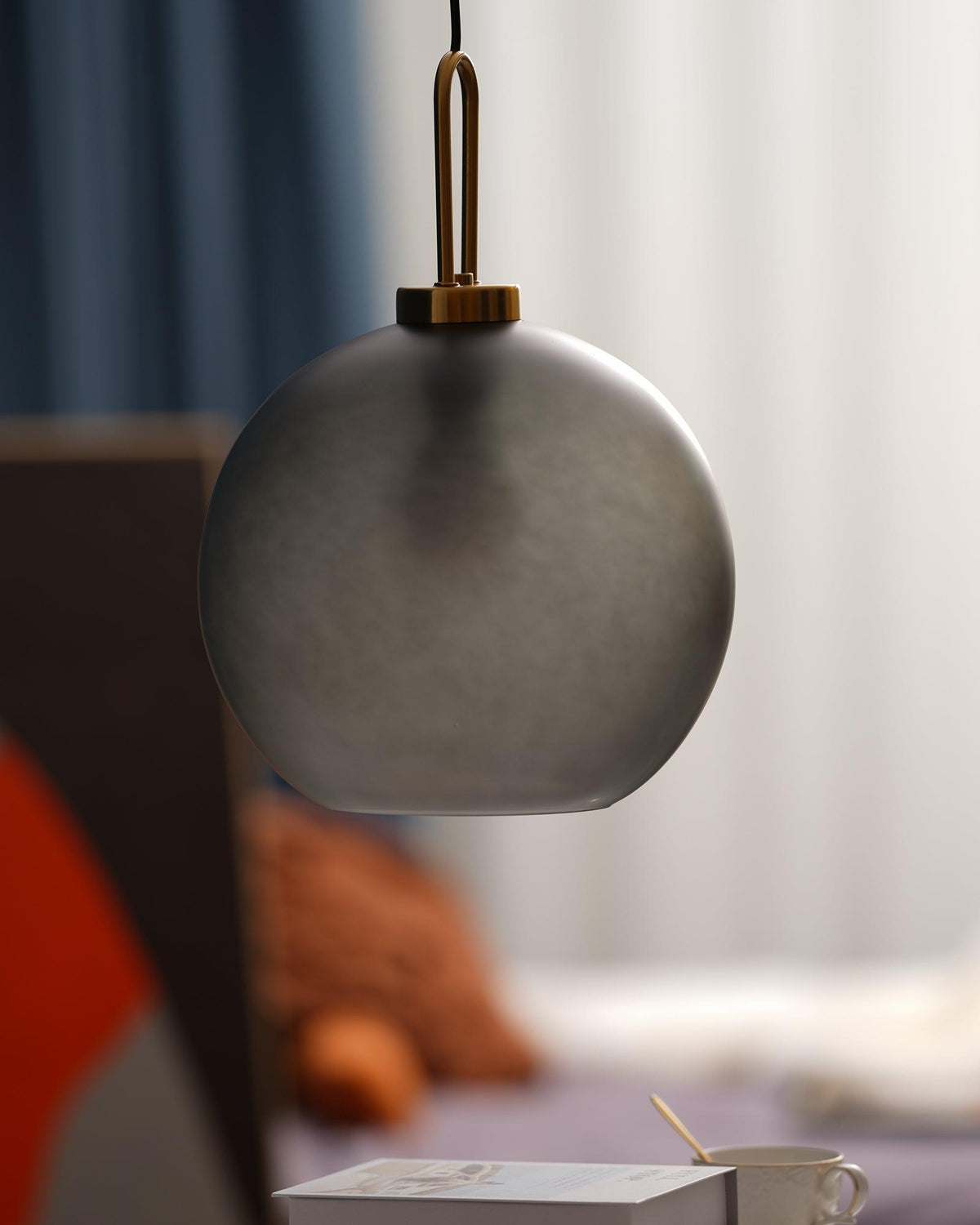 Sleek Glass Pendant Light Modern Ceiling Fixture