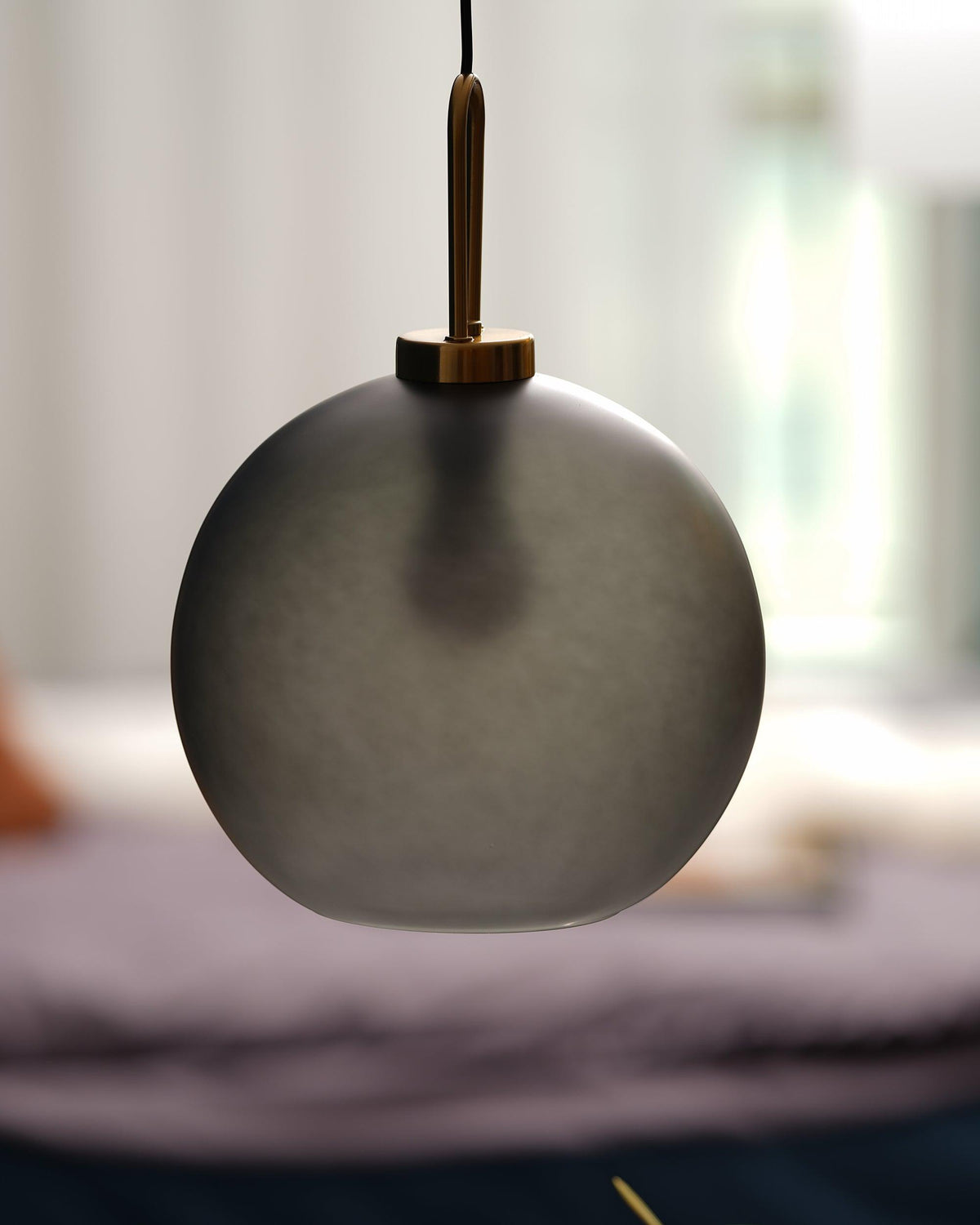 Sleek Glass Pendant Light Modern Ceiling Fixture
