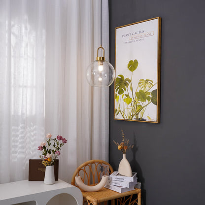 Sleek Glass Pendant Light Modern Ceiling Fixture