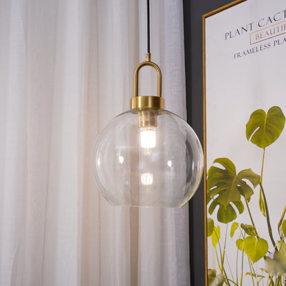 Sleek Glass Pendant Light Modern Ceiling Fixture