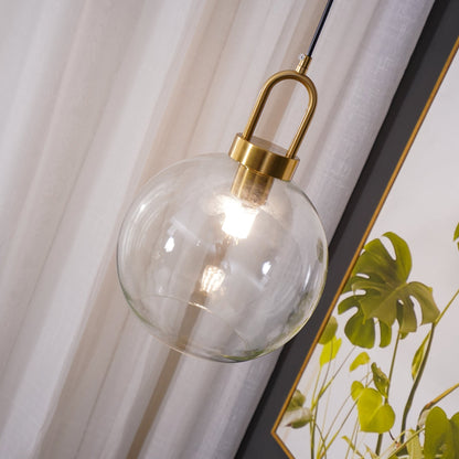 Sleek Glass Pendant Light Modern Ceiling Fixture