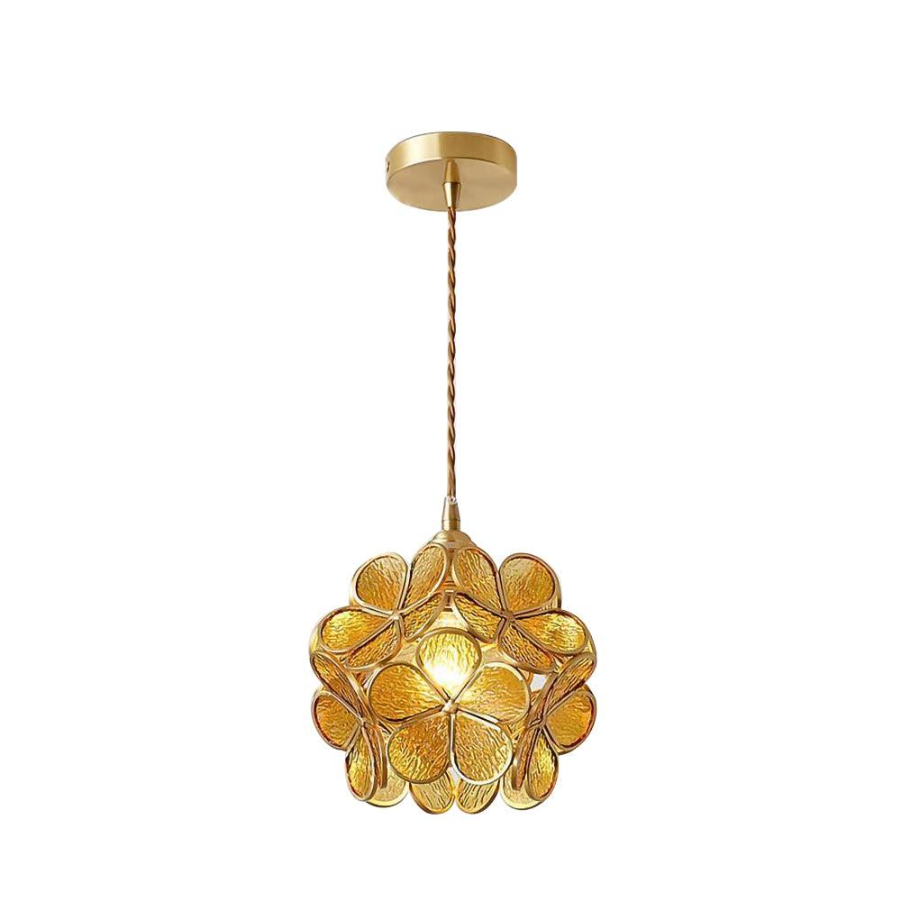 Elegant Glass Pendant Ceiling Light Adjustable Height