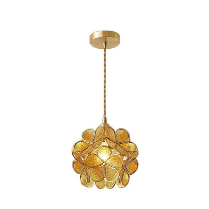 Elegant Glass Pendant Ceiling Light Adjustable Height
