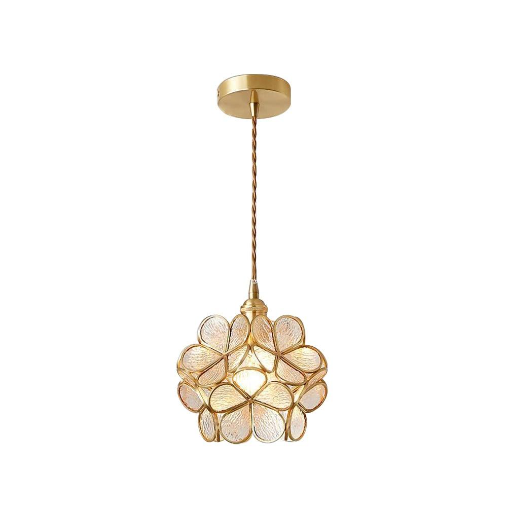 Elegant Glass Pendant Ceiling Light Adjustable Height