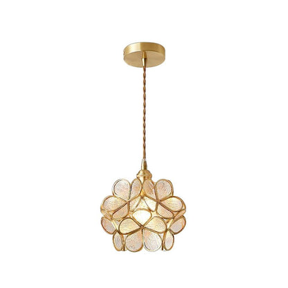 Elegant Glass Pendant Ceiling Light Adjustable Height