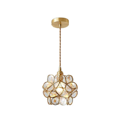 Elegant Glass Pendant Ceiling Light Adjustable Height