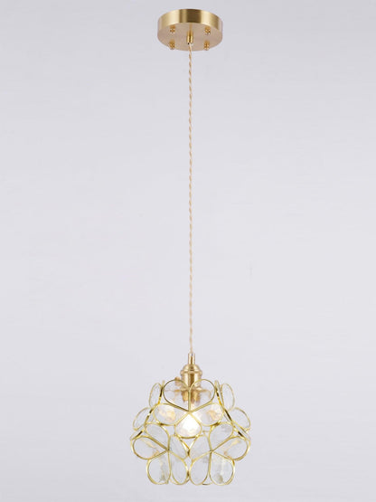 Elegant Glass Pendant Ceiling Light Adjustable Height