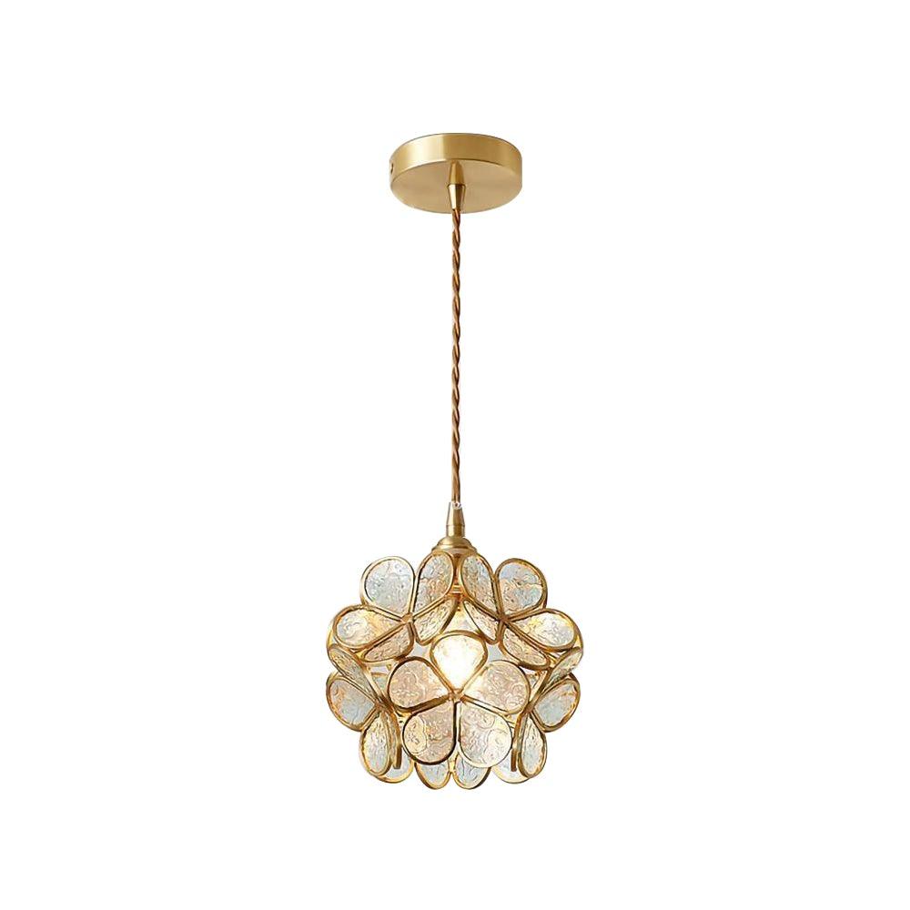 Elegant Glass Pendant Ceiling Light Adjustable Height