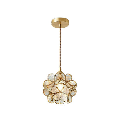 Elegant Glass Pendant Ceiling Light Adjustable Height